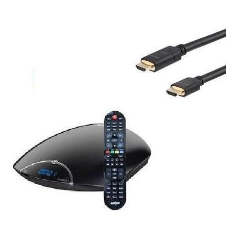 ASTON Récepteur TV satellite HD CONNECT + Câble HDMI HD ME