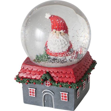 Schneekugel mit Haus MONTI, Ø10 cm