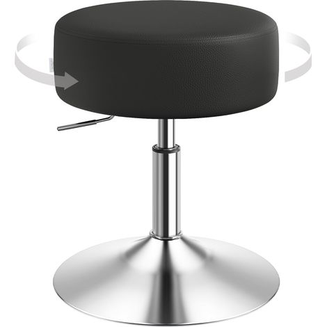 WOLTU Tabouret de Bar Réglable en Hauteur Tabouret de cuisine en Similicuir Capacité de Charge 100 kg, Noir (1/5)