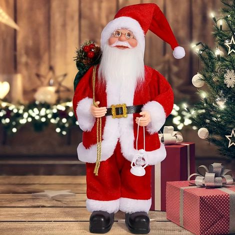 1 pièce Figurine de Père Noël festif, décoration de Noël en 3D debout, ornement de vacances en plastique pour la décoration de la maison et de la cuis (1/5)