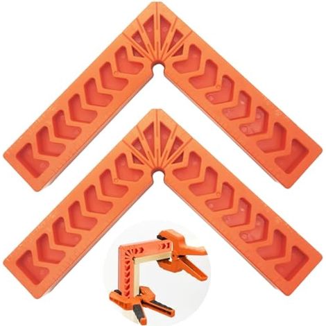 Carrés de Positionnement, 6‘’ Pince de Positionnement à 90 Degrés, pour Boîte,Porte,les Cadres de Photos ou Tiroirs (2pcs) (1/4)