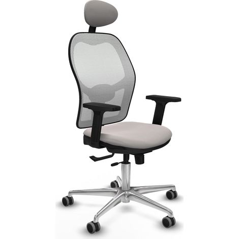 Sedia da ufficio piqueras y crespo Jorquera bianco alluminio (1/2)