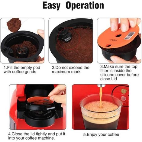 Bol À Capsules De Café - 180 ML - PP Réutilisable - Couvercle En Silicone - Compatible Tassimo - 1 Pièce (1/4)