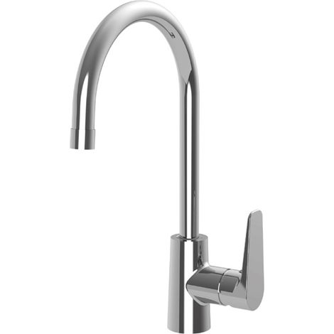 RUBINETTO MISCELATORE MONOCOMANDO CROMATO PER LAVELLO CON CANNA ALTA TONDA SERIE ORANGE - 3/8 - PAF