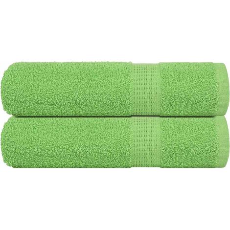 Serviettes de douche FROGN, lot de 2, vert pomme, 70 x 140 cm, 360 g/m²
