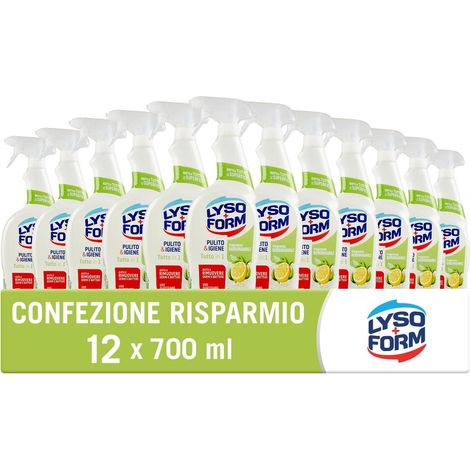 LYSOFORM SPRAY TUTTO IN 1 SET 12 PZ X 700 ML PULITO E IGIENE TE VERDE LIMONE (1/5)