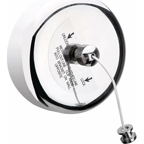 Stendibiancheria retrattile in acciaio inox, stendibiancheria retrattile estensibile da 3,8 m, stendibiancheria retrattile per interni, stendibiancheria estensibile per hotel, bagno, balcone (1/5)