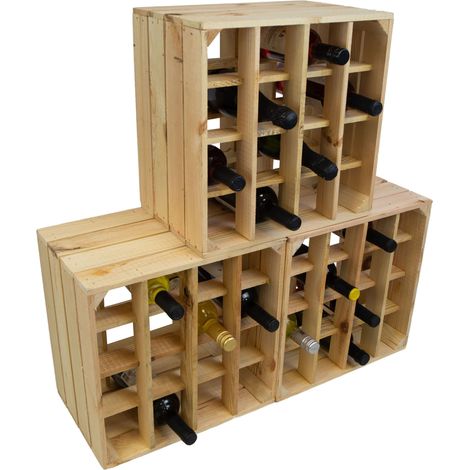 3er Set Weinregal "16er" Natur (1/5)