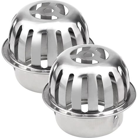 QAZQA 2 Pcs 75 mm Filtres de Gouttière en 304 Ø Acier Inoxydable Protection de gouttière Empêcher tuyaux de toit, feuilles, pollution de mousse Aide à un Drainage Facile (1/5)