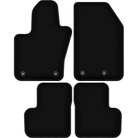 Tapis de sol en velours noir BASIC pour Fiat 500X FL crossover (2018-)