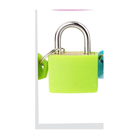 Cadenas intérieur en laiton de 22 mm avec couvercle en plastique coloré pour boîte à outils de sac d'école (vert gazon) (1/5)
