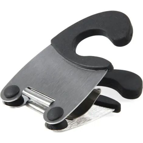 1 pièces en acier inoxydable Pot Clips latéraux anti-brûlure porte-cuillère Gadgets de cuisine en caoutchouc Gadgets de cuisine noir