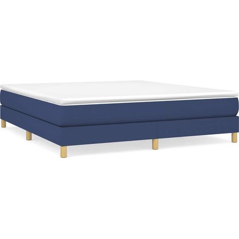 Maison Exclusive - Boxspringbettgestell Blau 160x200 cm Stoff (1/5)