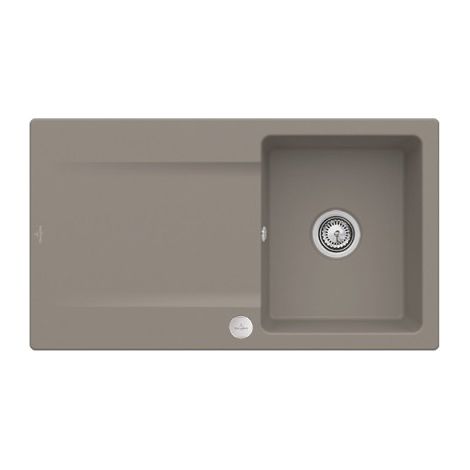 VILLEROY ET BOCH Siluet 50 Timber CeramicPlus fregadero de 1 seno - Con vaciador manual