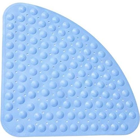 CSPARKV Sector Rubber Corner Shower Mat Non-Slip Bath Mat Quadrant Antibacterial Mat with Suction Cups for Shower or Bathtub, Non-Slip Bath Mat (1/4)