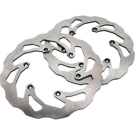 1 paire de disques de frein moto à dissipation thermique, faible bruit et antichoc, compatibles avec YZ125, YZ250, YZ250F, YZ450F, YZ250X et YZ250FX. (1/5)