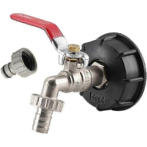 Ibc Tank Adapter, 1/2" S60x6 Ibc To Ibc Drain Tank Adapter For Oil, Fuel, Water( ) (1/5)