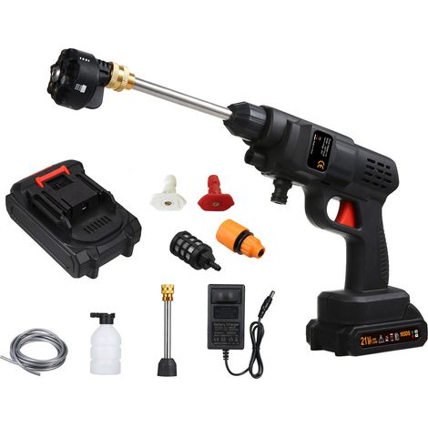 Lave-auto sans fil 6 en 1, buse multifonction, haute pression 60 bars, pour le lavage du jardin, l'arrosage, le nettoyage quotidien (1/4)