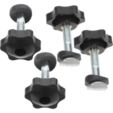 Lot de 4 Set de Set de Vis de Serrage en Plastique et Métal pour Poignée de Tondeuse à Gazon Noire, Accessoires Résistants pour Entretien Simplifié de Tondeuse à Gazon (1/5)