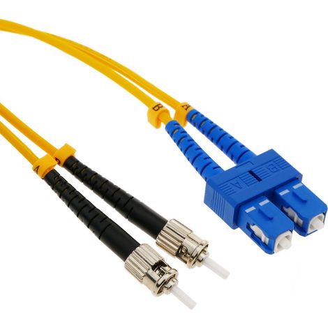 BeMatik - Câble à fibre optique duplex ST à SC monomode 9/125 3 m OS2