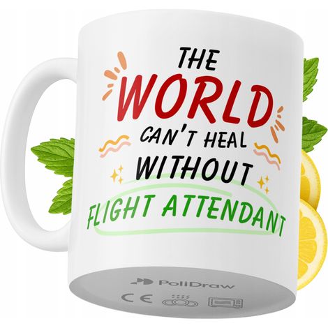 Mug humoristique pour hôtesse de l'air, avec un texte amusant et un design graphique original. Idéal pour les anniversaires, les fêtes et les occasions spéciales. Mug premium pour la maison, le bureau (1/5)