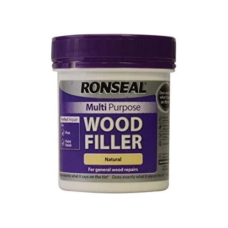 Ronseal Multipurpose Wood Filler Tub Natural 250g RSLMPWFN250G