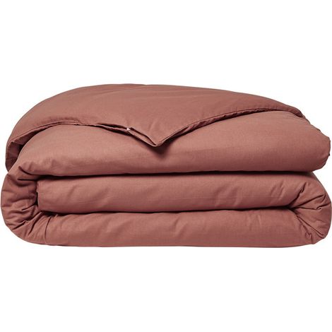 Housse de couette élégante terracotta 140x200 cm (1/5)