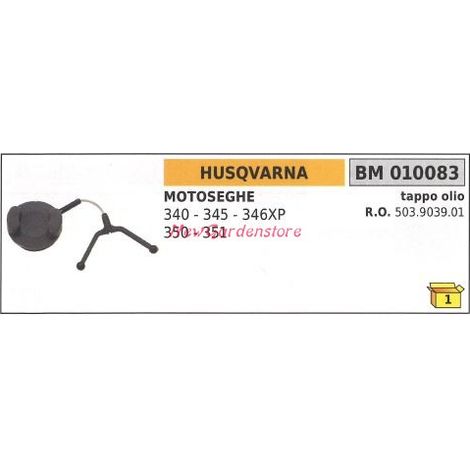 Tappo olio HUSQVARNA motosega 340 345 346XP 350 351 010083