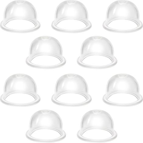 10 bombillas de cebado para cortacésped, 19 mm, transparentes, para carburador, taza de aceite, desbrozadora, soplador y cortacésped.