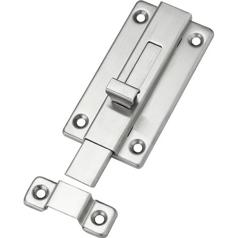 Verrous de porte, 2 pièces, verrou de porte en acier inoxydable, verrou de sécurité avec vis, compatible avec les portes encastrées, chambre, salle de bain, toilettes (7,6 cm) (1/4)