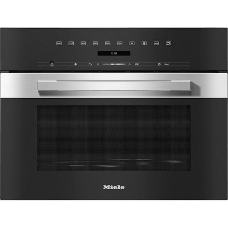 Miele – Four à micro-ondes encastrable 46L – Puissance 900W – Dimensions H 45,5 x L 59,5 x P 56 cm – Finition inox CleanSteel (1/3)