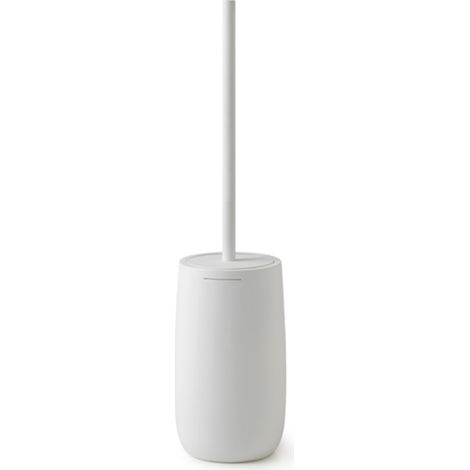 PORTA SCOPINO WC DA APPOGGIO IN RESINA BIANCA MODELLO KIRA - DIM. CM (LXPXH): 10,4X10,4X41,3 - BIANCO MATTO  - GDY