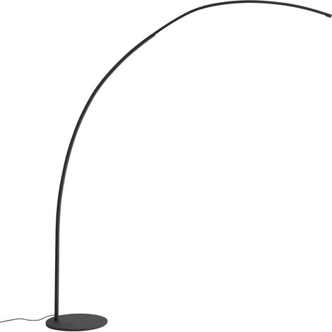 QAZQA Lampada ad arco moderna nera con LED e dimmer touch - Arlow