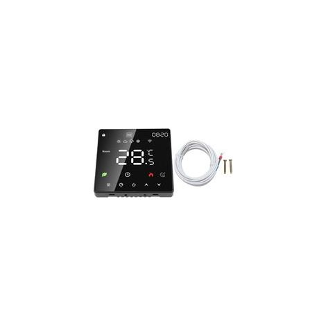 Contrôleur de température de chauffage au sol 16A WIfI, affichage numérique LCD, Programmable, manuel, contrôle automatique pour la maison, noir