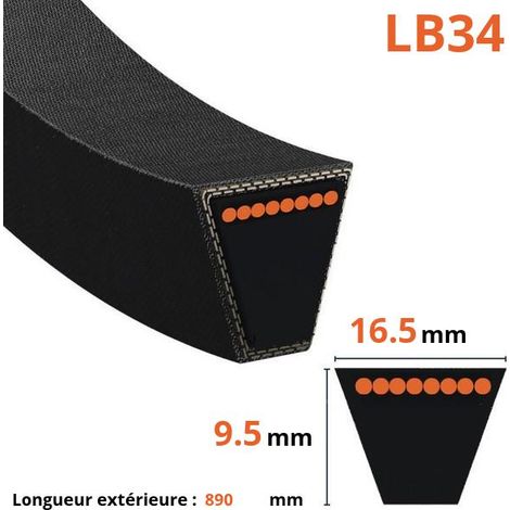 Courroie trapézoïdale Mitsuboshi LB34