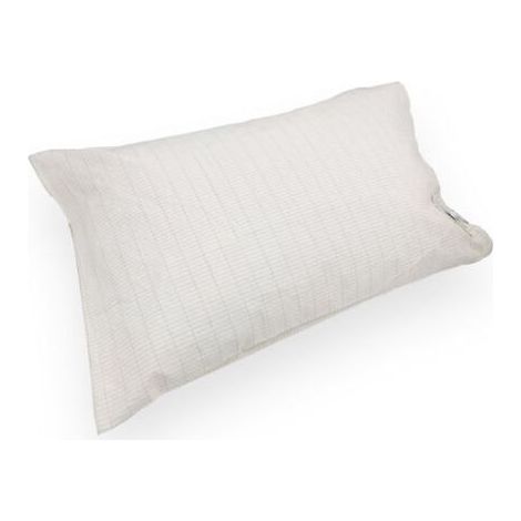 Taie d'oreiller conductrice en fibre d'argent, taie d'oreiller de mise à la terre pour un sommeil amélioré, format Queen, couleur blanche (1/4)