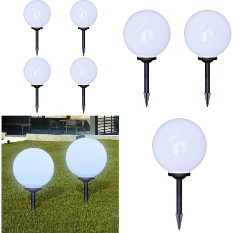 Wegeleuchten 4 Stk. LED 30 cm mit Erdspieß - LED Solarleuchten - Gartenbeleuchtung - Outdoor Beleuchtung - Solarstrahler - Wegeleuchten - Home & Living (1/5)