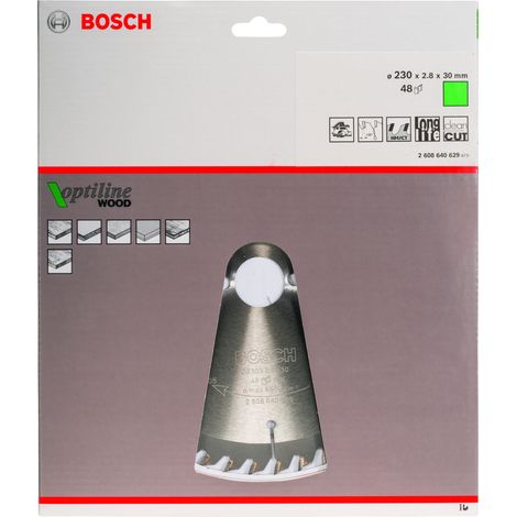 Hoja de sierra circular OP WO H 230x30-48 BOSCH 2608640629