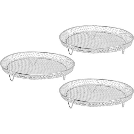 Frittierkorb-Set aus Edelstahl 304, stapelbarer Mehrschicht-Dörrautomat, 8-Zoll-Zubehör für den runden Cosori Instant Vortex, 3-teilig (1/5)