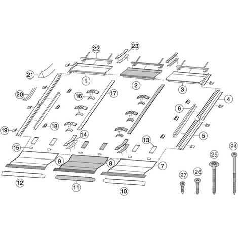 Buderus Montageset f. 6 SKN4.0-s, Indach incl. Anschluss-Satz ,Grundbausatz,4xErw - 7736615447 von Buderus
