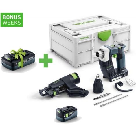 FESTOOL Akku-Bauschrauber DURADRIVE DWC 18-4500 Basic + HighPower Akkupack BP 18 Li 5,0 HP-ASI - 576504E (1/4)