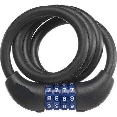 LUCCHETTO PER BICICLETTA CON CAVO CM 55 CON COMBINAZIONE NUMERICA  BC 34