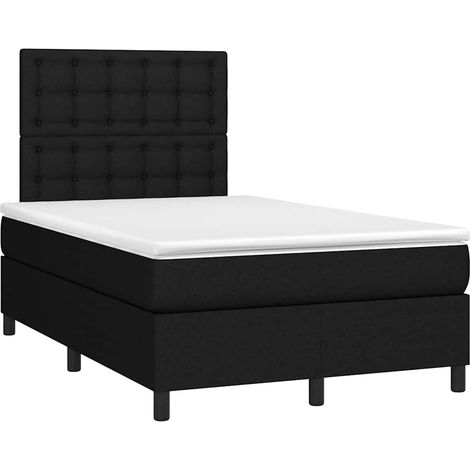Maison Exclusive - Cama box spring con colchón tela negro 120x190 (1/5)