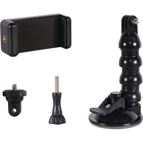 Support flexible à ventouse pour caméra sport, angle réglable, en forme de serpent. (1/4)