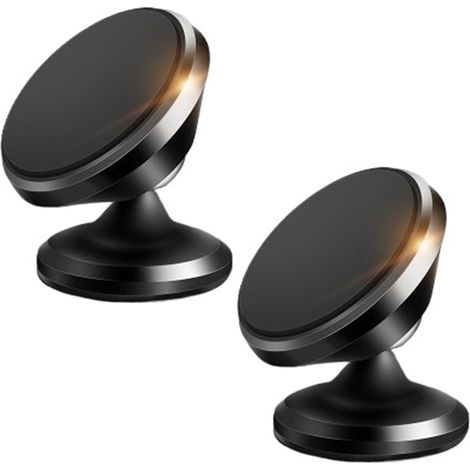 Support Téléphone Voiture, [Lot de 2] ivoler porte Téléphone Voiture Universel Rotation à 360°, Magnetique portable Aimant Adhésif p (1/5)