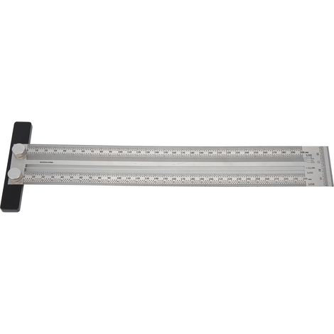 Règle à trous en acier inoxydable, équerre en T graduée 300mm, outil de mesure industriel de précision, accessoire professionnel. (1/5)