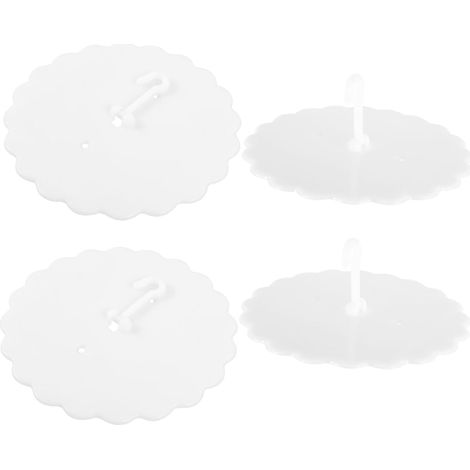 Lot de 4 crochets adhésifs pour rideaux lit, fixation au plafond (1/5)