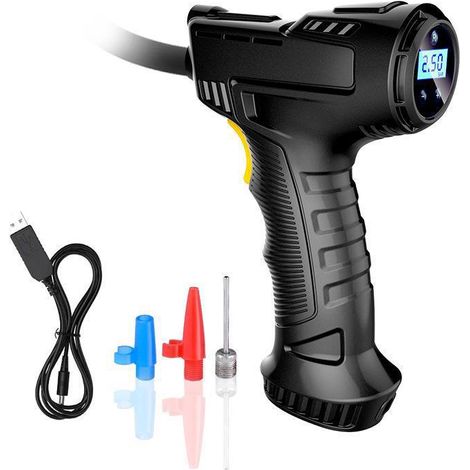 120-W-Auto-Elektro-Luftpumpe, tragbarer, wiederaufladbarer digitaler Luftkompressor, Auto-Reifenfüller