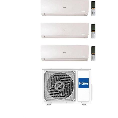 Haier Climatizzatore Trial Split Flexis Plus White 9+9+12 Con 3U55S2SR5FA Inverter Wi-Fi Classe A++