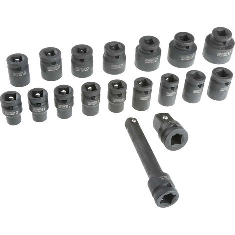 Jeu de douilles à choc Hexagonal, 10 32mm Carré 1/2 pouce ( Prix pour 1 Jeu ) (1/5)